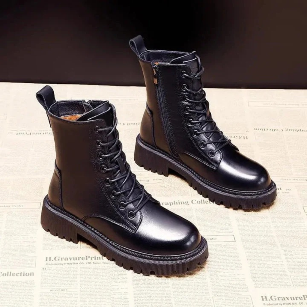 Margot | Damen Schwarze Orthopädische Stiefel für den Winter