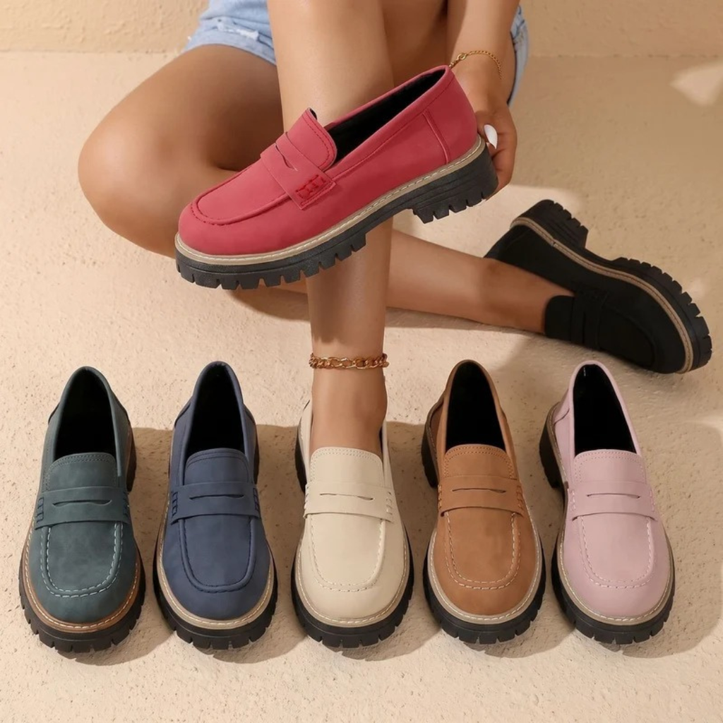 Marianne | Damen Orthopädische Schuhe im Loafer Stil mit Plattform