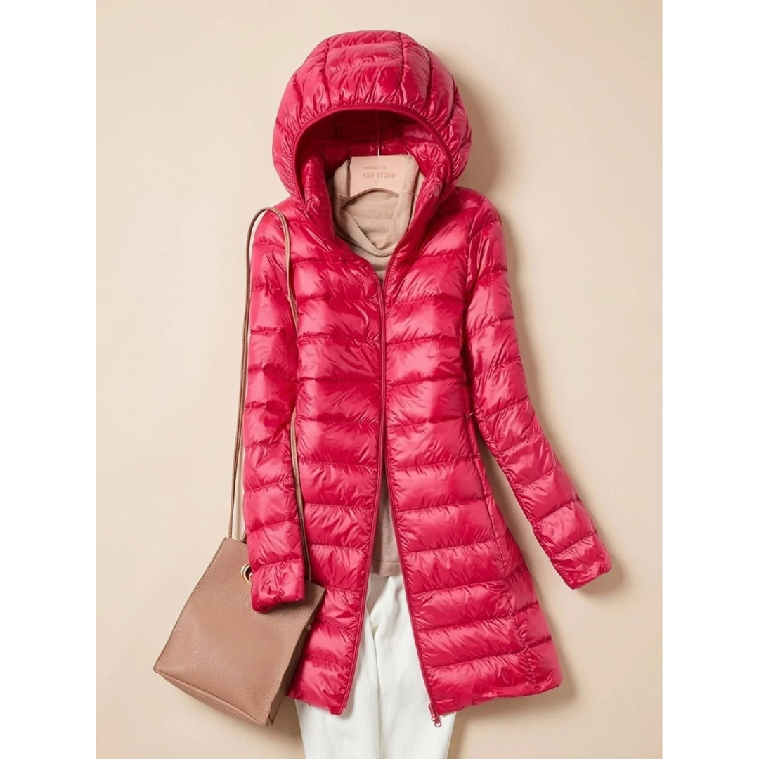 Marika | Damen Jacke Wasserdicht mit Kapuze und Lang Design