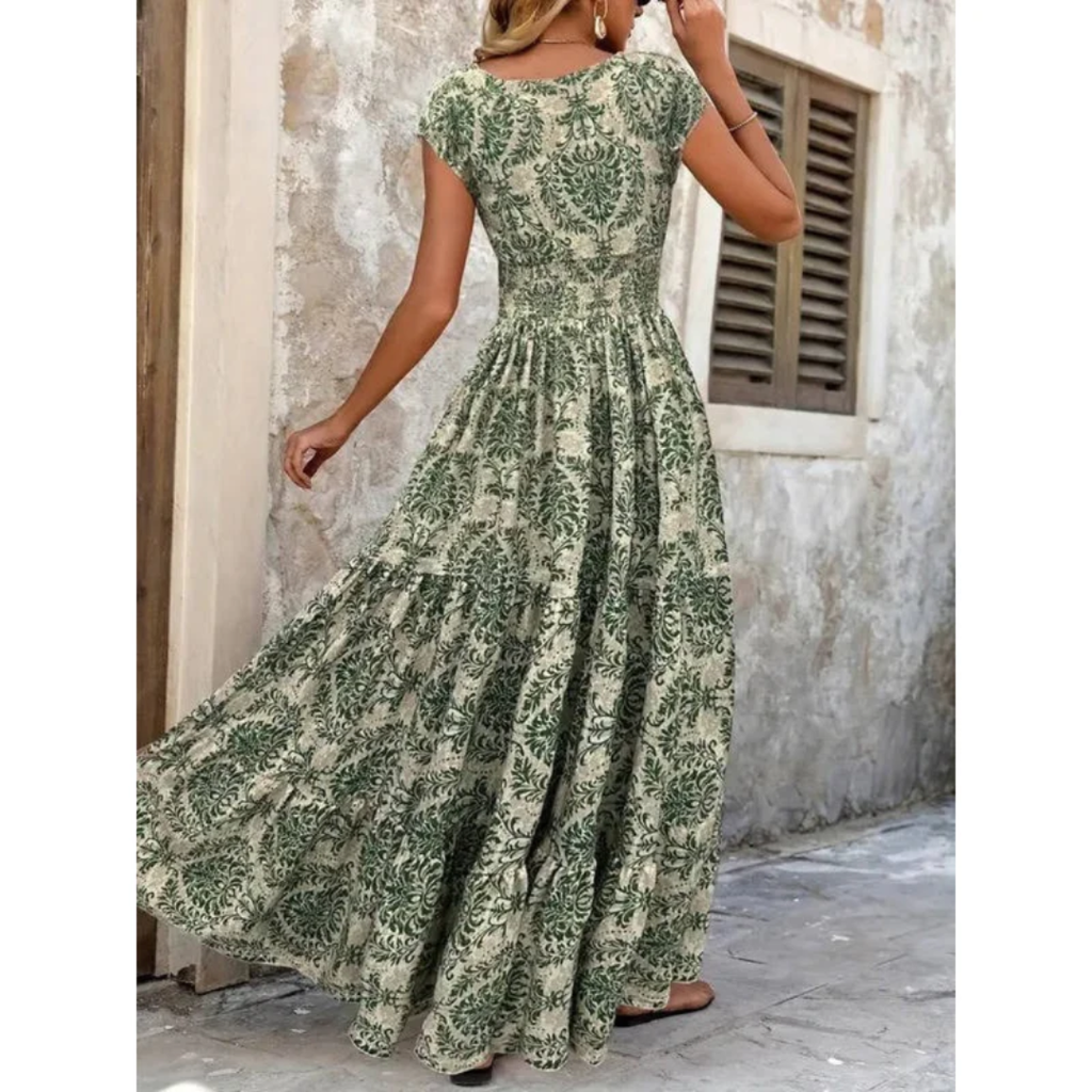 Marina | Damen Modernes Sommerkleid Maxi im Boho Stil