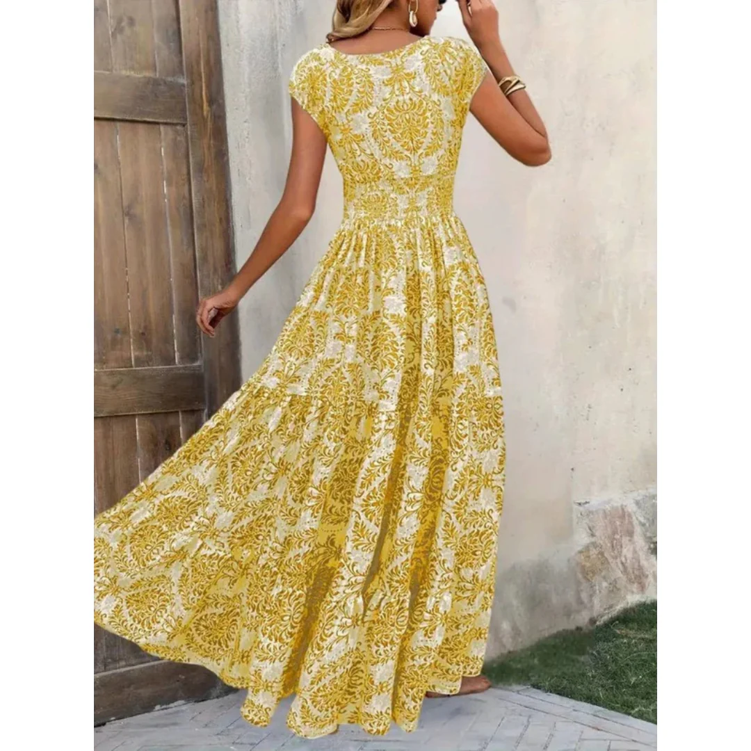 Marina | Damen Modernes Sommerkleid Maxi im Boho Stil