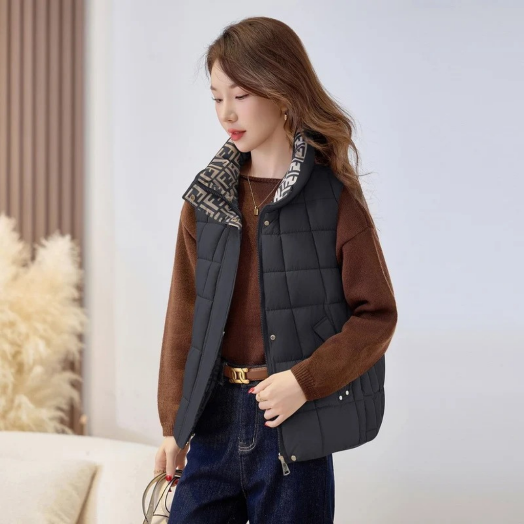 Marina | Damen Weste Mit Stehkragen, Reißverschluss Und Komfort Design
