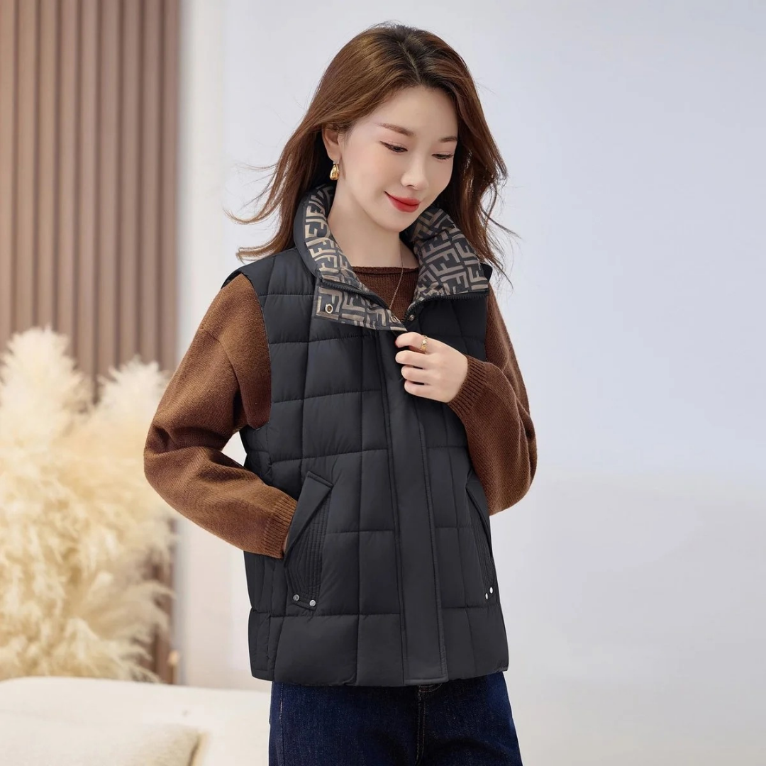 Marina | Damen Weste Mit Stehkragen, Reißverschluss Und Komfort Design