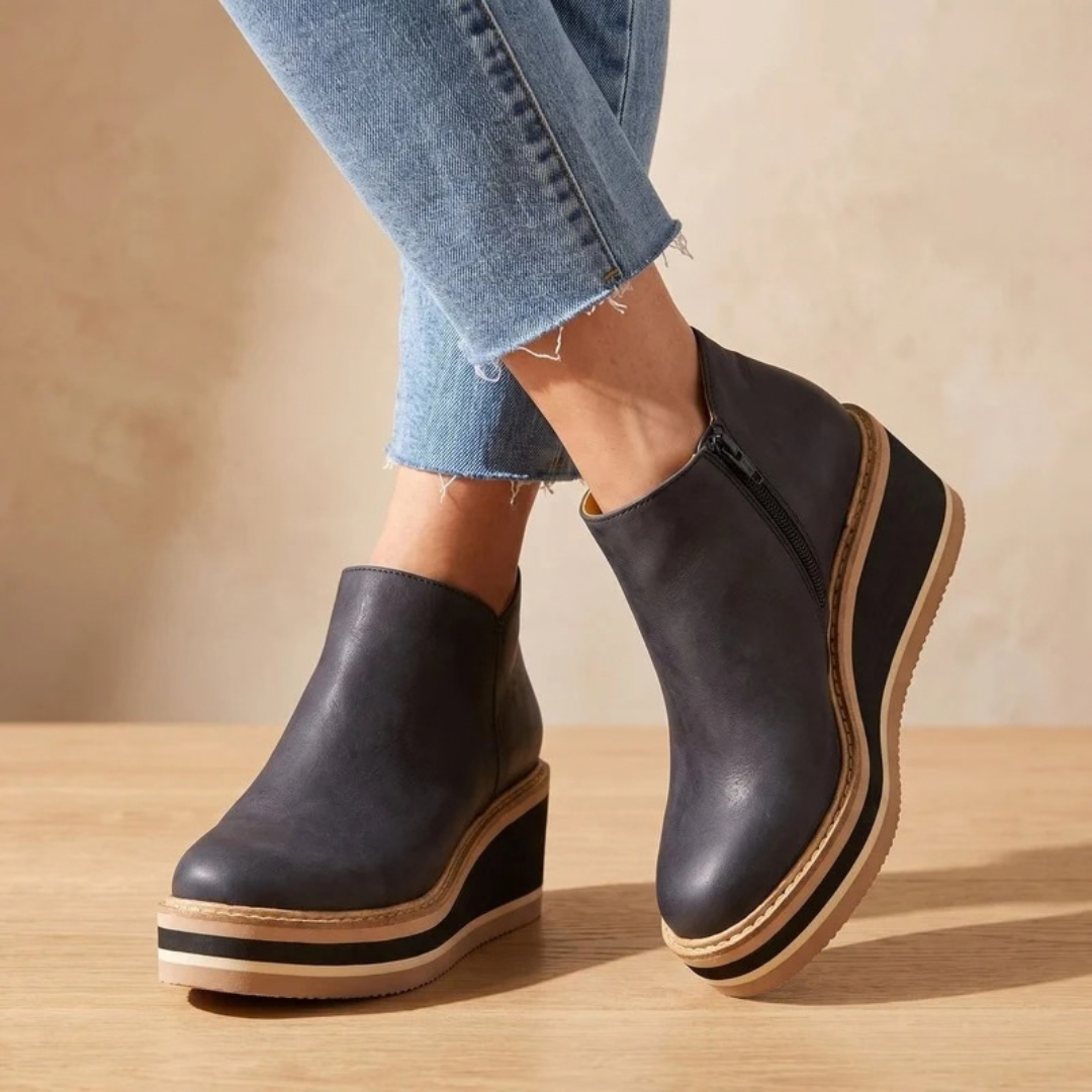Marion | Damen Orthopädische Stiefeletten mit Keil und Plattform