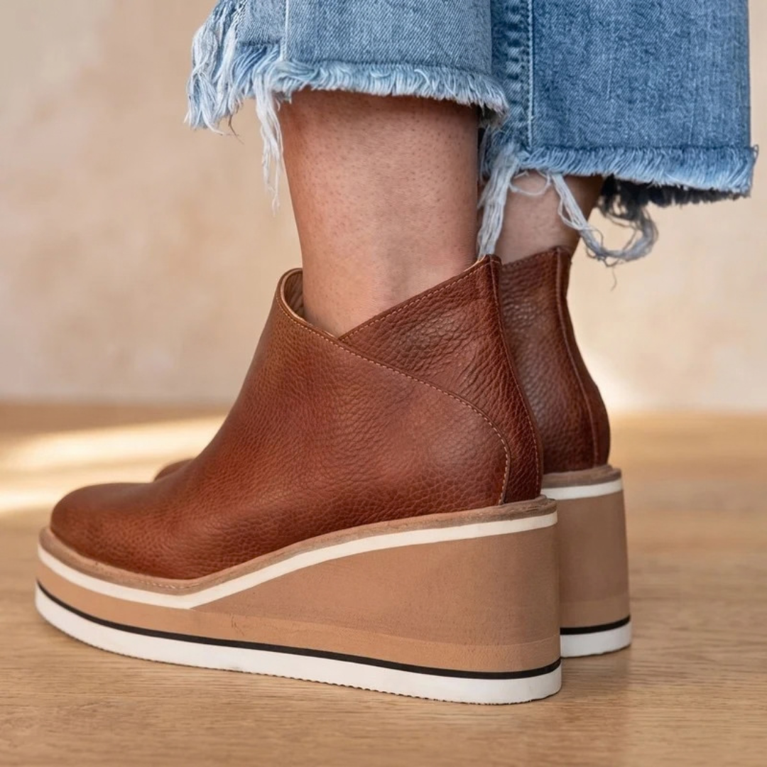 Marion | Damen Orthopädische Stiefeletten mit Keil und Plattform