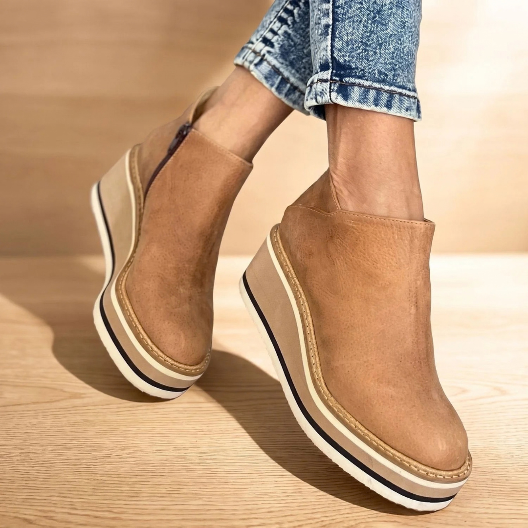 Marion | Damen Orthopädische Stiefeletten mit Keil und Plattform