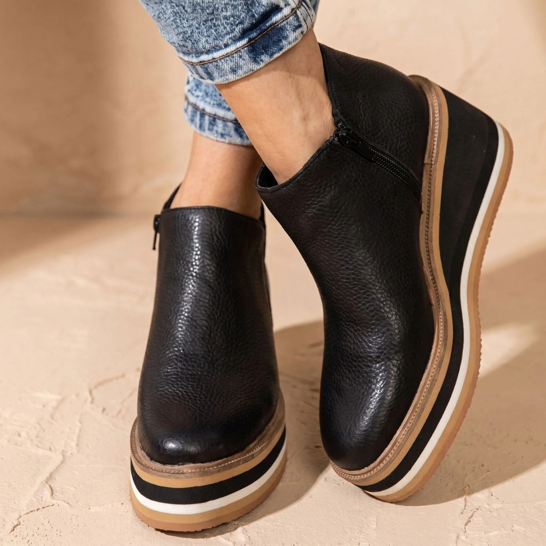 Marion | Damen Orthopädische Stiefeletten mit Keil und Plattform