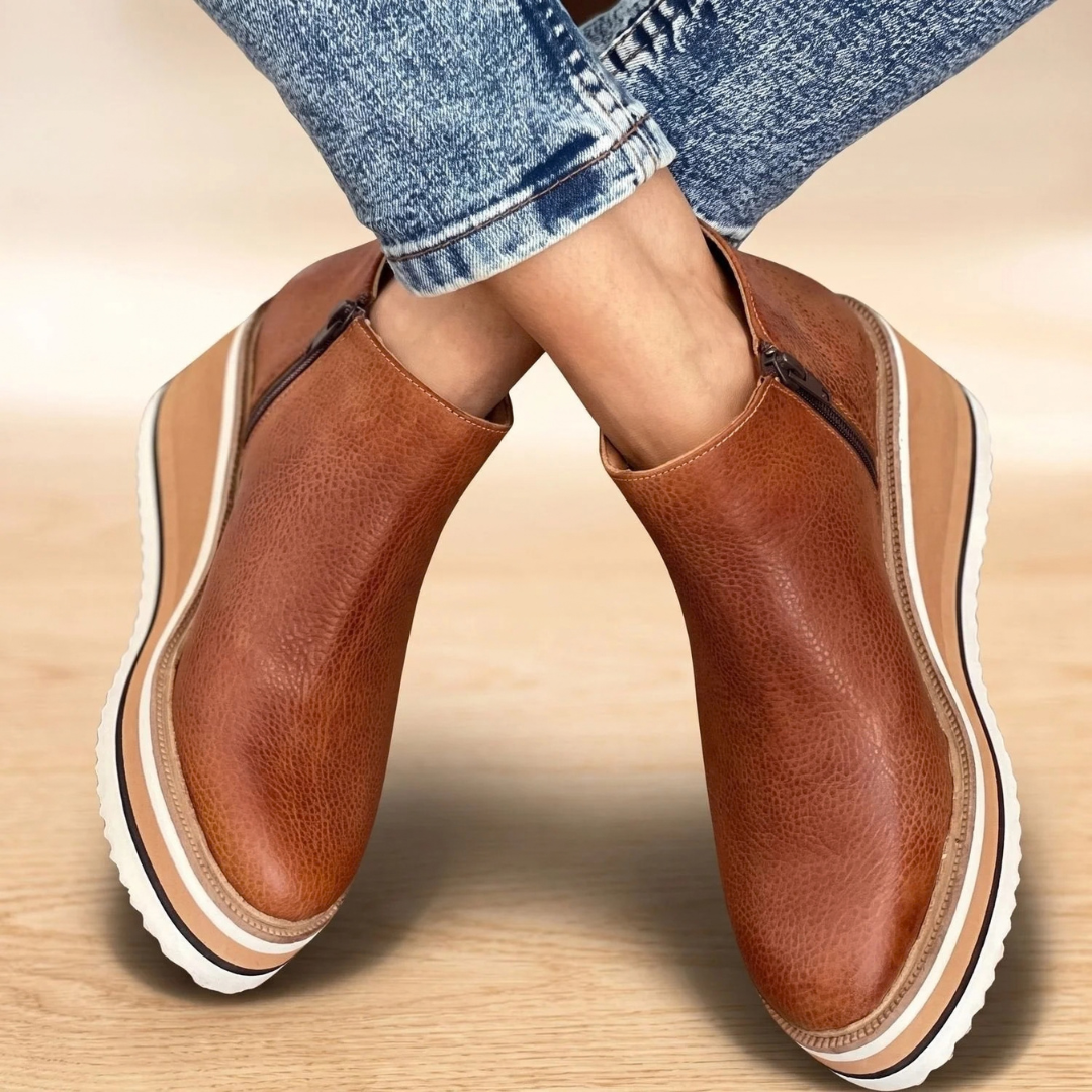 Marion | Damen Orthopädische Stiefeletten mit Keil und Plattform