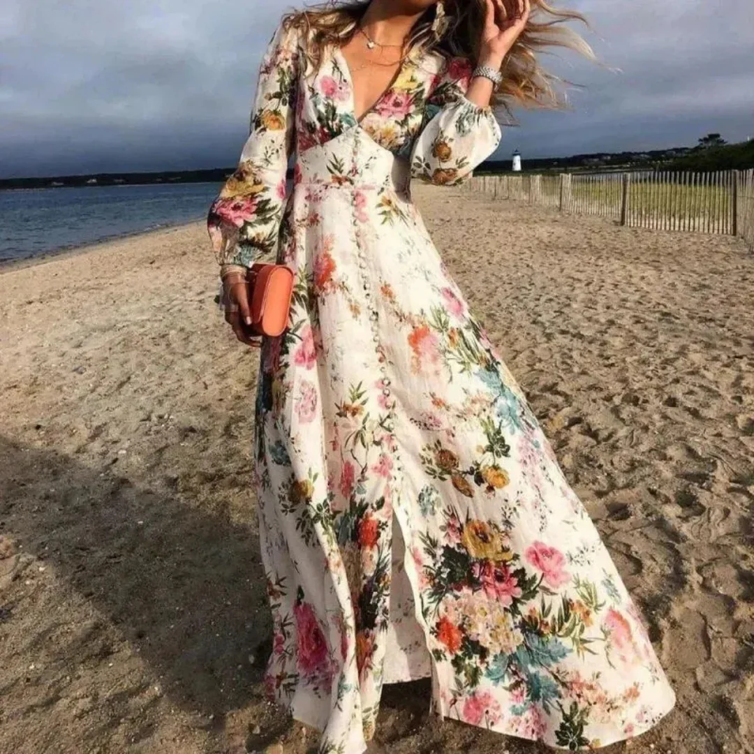 Marisa | Damen Leichtes Sommerkleid Maxi