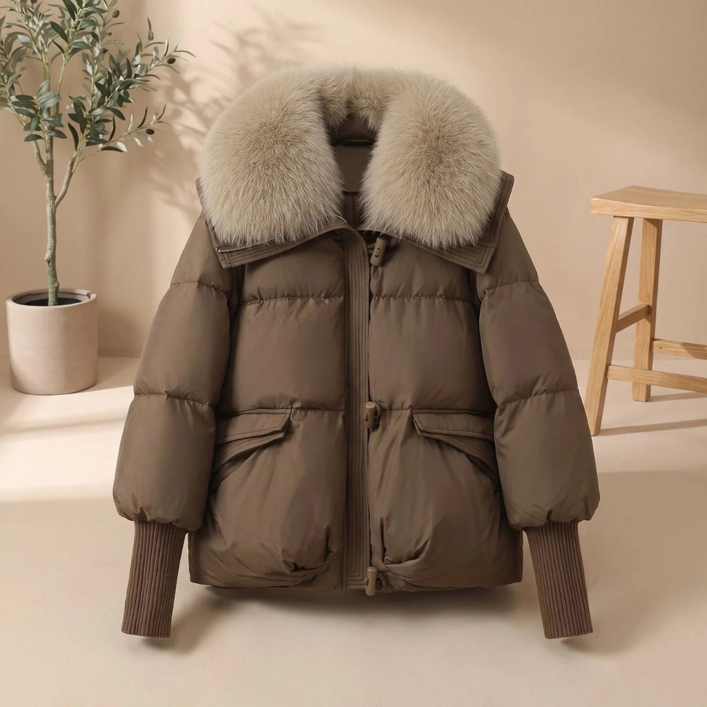 Marita | Damen Winterjacke mit Kragen und Reißverschluss