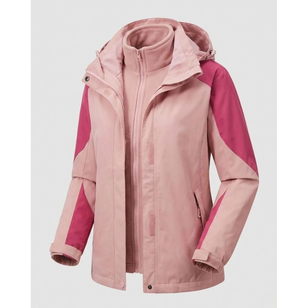 Marita | Damen Winterjacke mit Softshell, Fleece und Kapuze