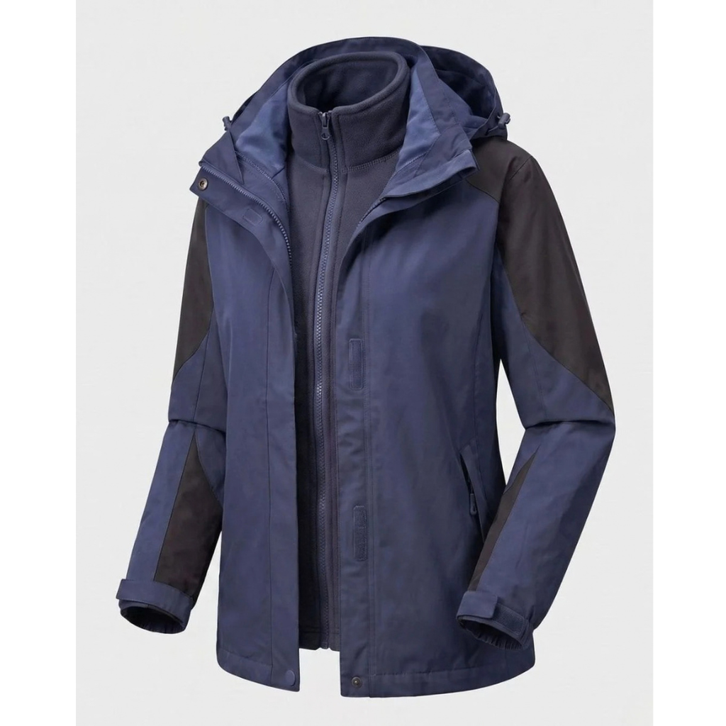 Marita | Damen Winterjacke mit Softshell, Fleece und Kapuze
