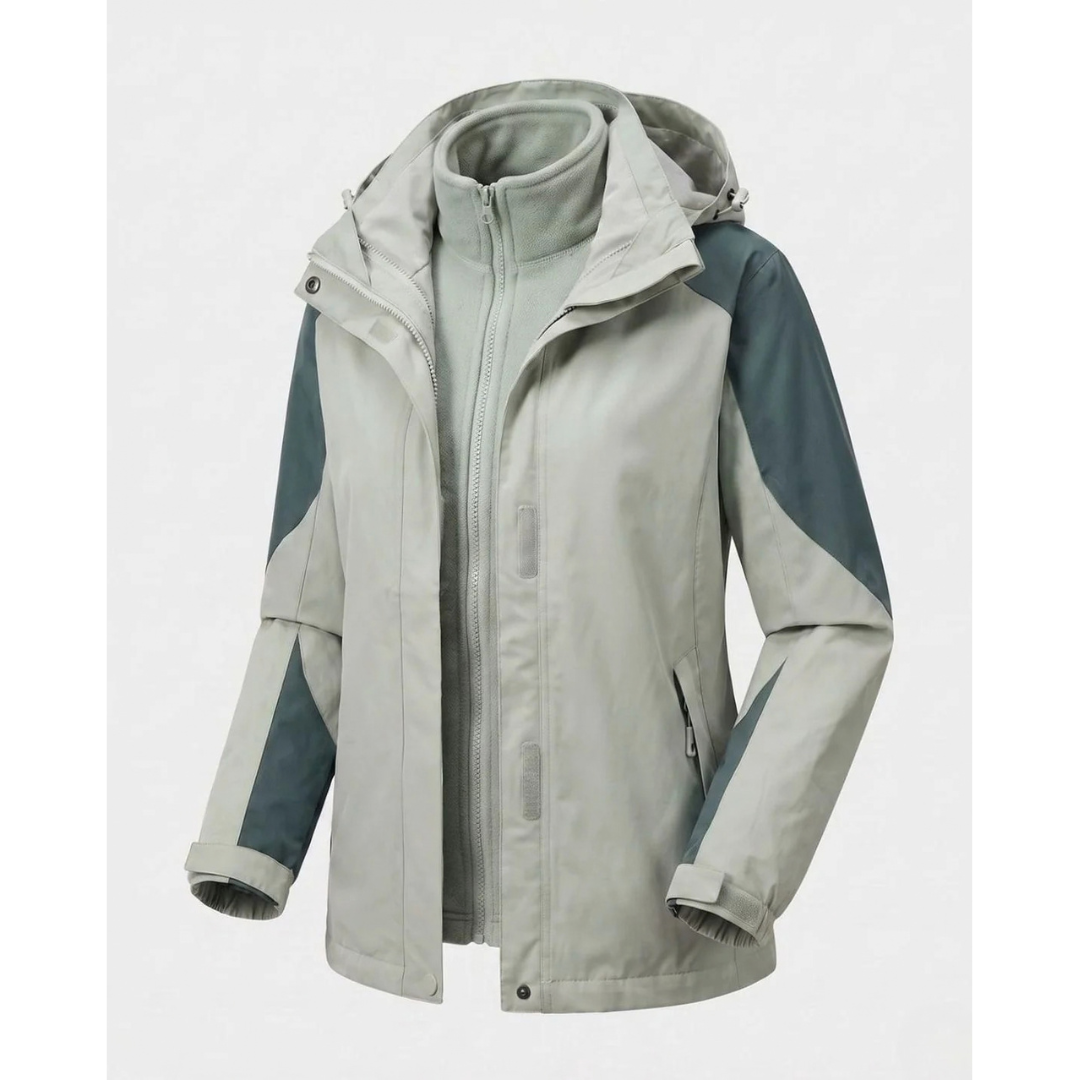 Marita | Damen Winterjacke mit Softshell, Fleece und Kapuze