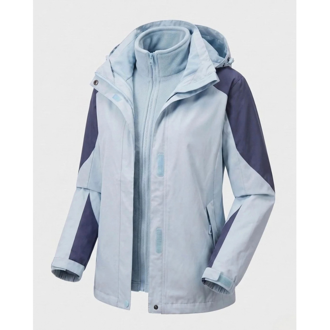 Marita | Damen Winterjacke mit Softshell, Fleece und Kapuze
