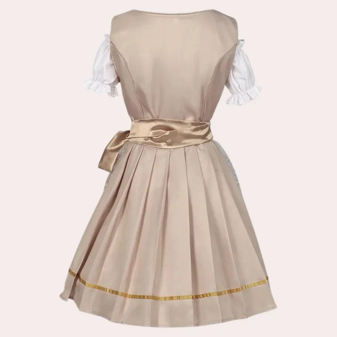 Marlene | Damen Dirndl Midikleid in Khaki