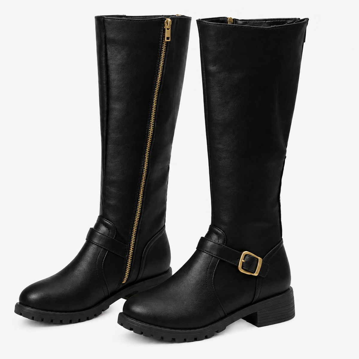 Marlene | Damen Orthopädische Stiefel mit Langem Schaft, Reißverschluss und Schnalle