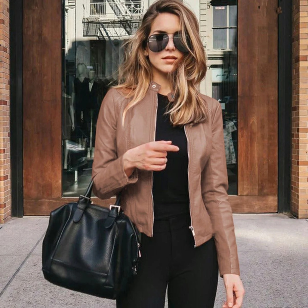 Marta | Damen Moderne Kunstleder Bikerjacke