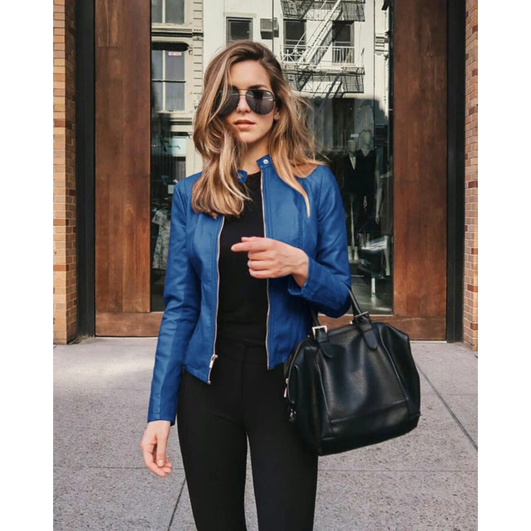 Marta | Damen Moderne Kunstleder Bikerjacke