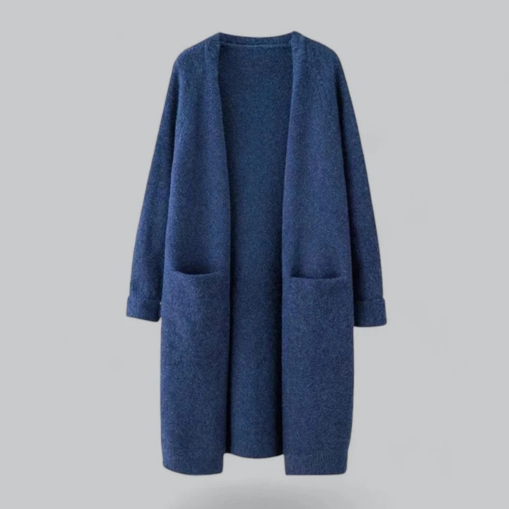 Mathilda | Damen Bequeme Lange Strickjacke