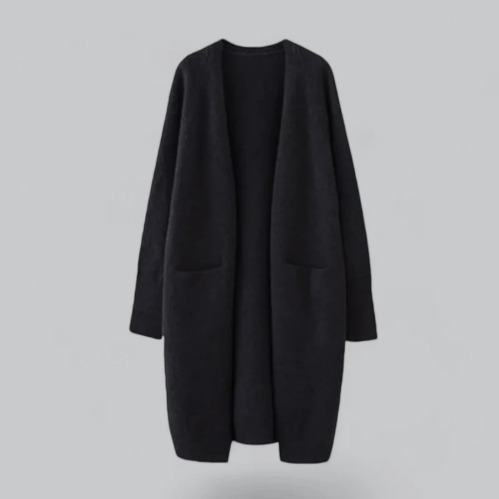 Mathilda | Damen Bequeme Lange Strickjacke