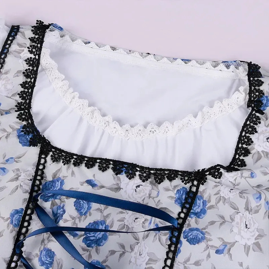 Mathilda | Damen Blaues Dirndl mit Schürze