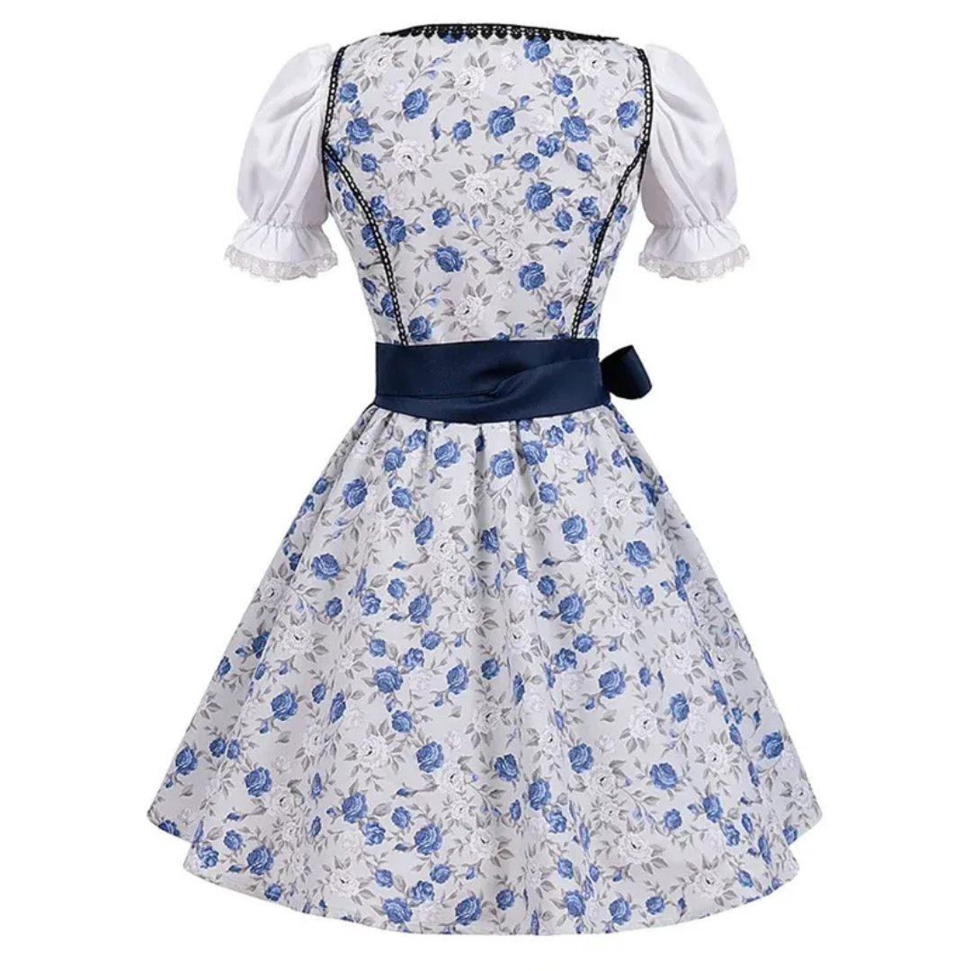 Mathilda | Damen Blaues Dirndl mit Schürze