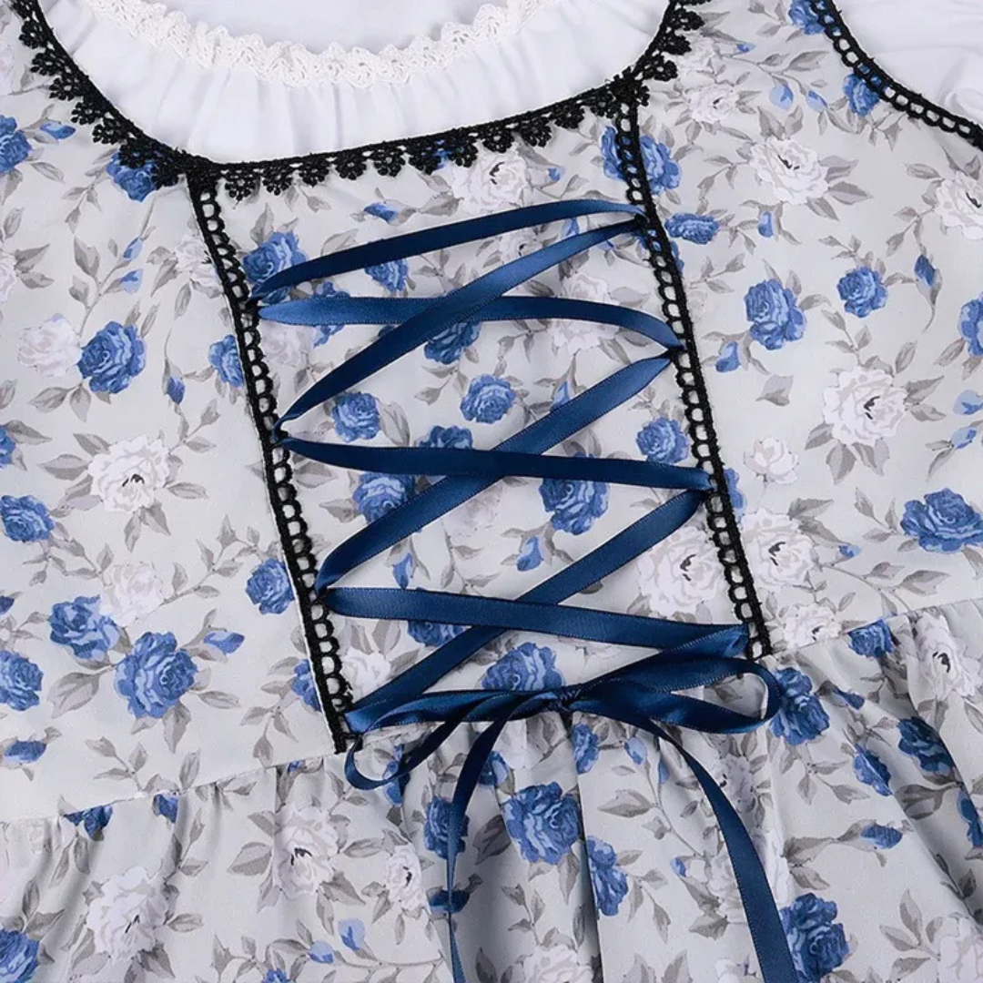 Mathilda | Damen Blaues Dirndl mit Schürze