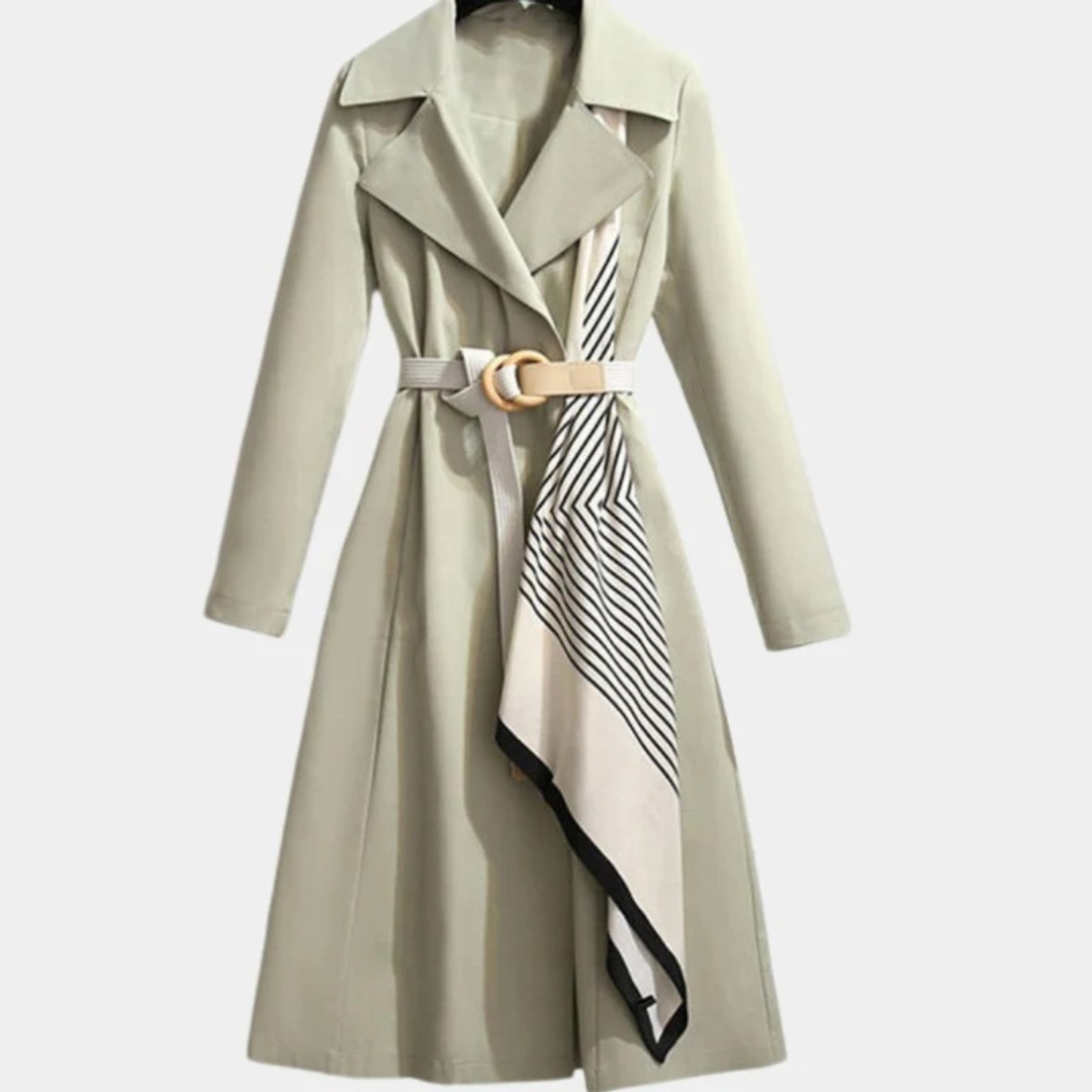 Mathilda | Damen Elegante Trench Coat mit Gürtel