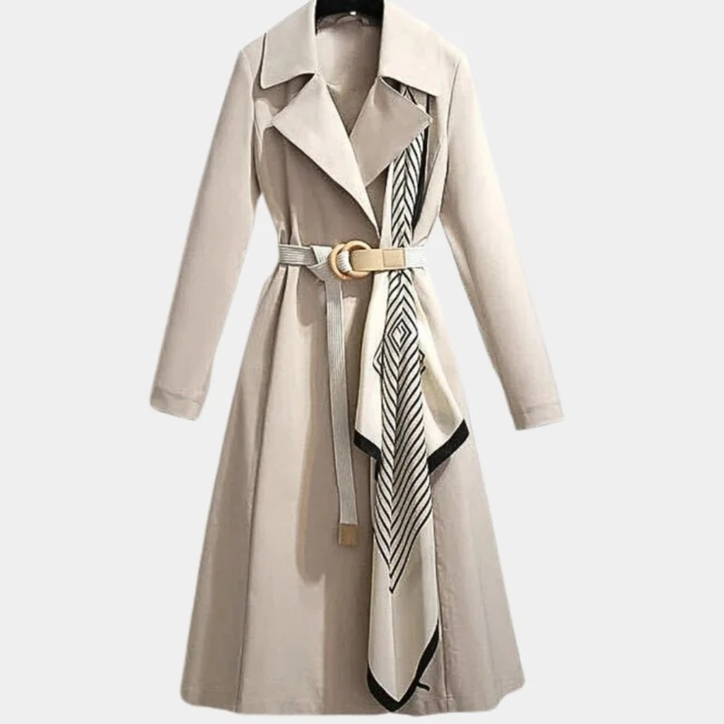 Mathilda | Damen Elegante Trench Coat mit Gürtel