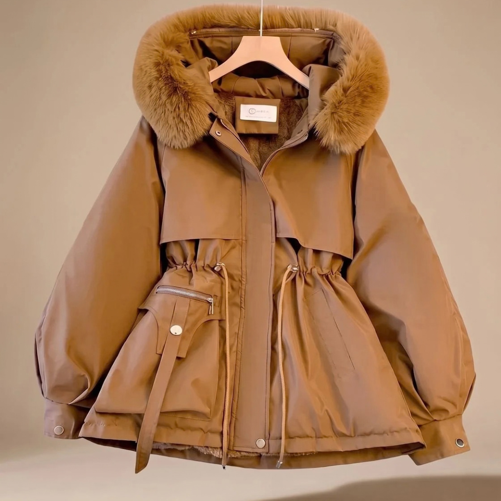 Mathilda | Damen Winterjacke mit Kapuze und Fell Details
