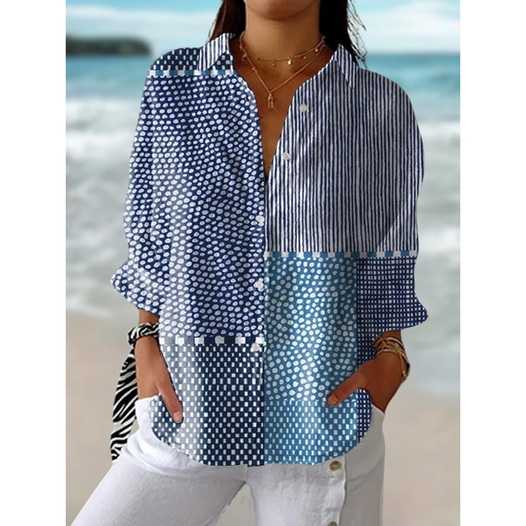 Mathilde | Damen Elegante Relaxed-Fit Bluse