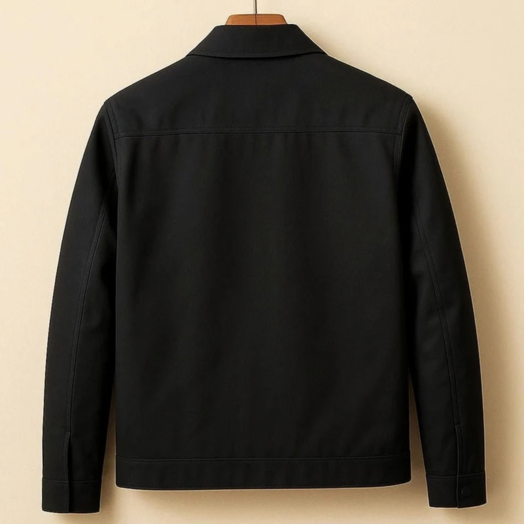 Matthias | Herren Harrington Jacke mit Reißverschluss und Karomuster