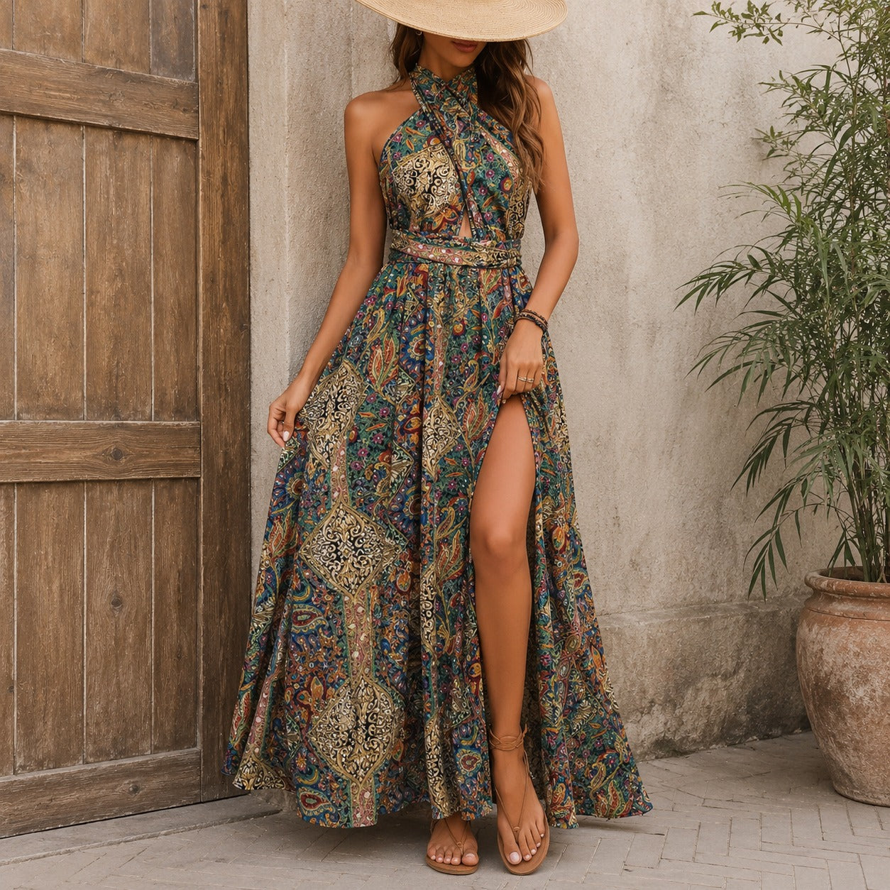 Maud | Leichtes Boho Maxi-Sommerkleid für Den Alltag