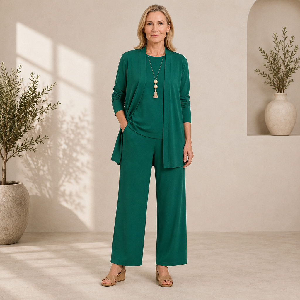 Maxi | Damen Zweiteiler Mit Weiter Hose