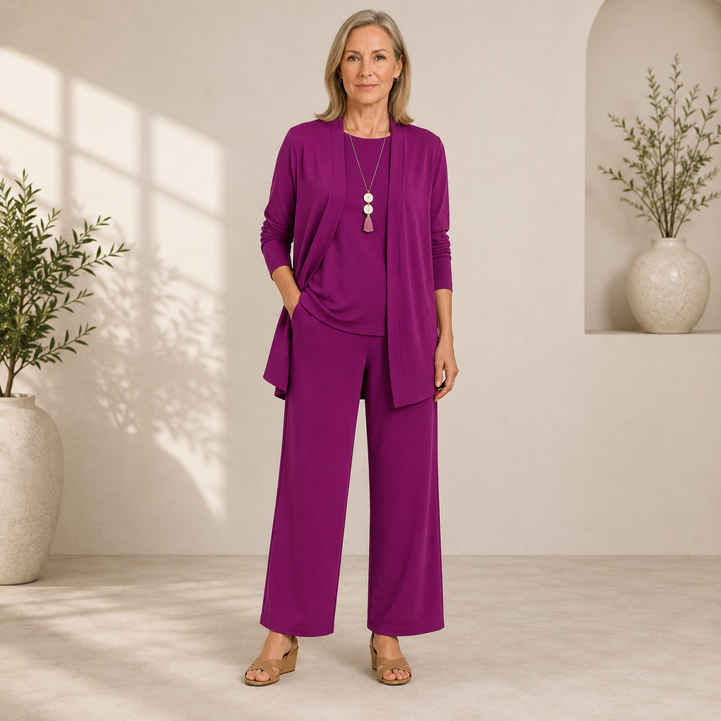 Maxi | Damen Zweiteiler Mit Weiter Hose