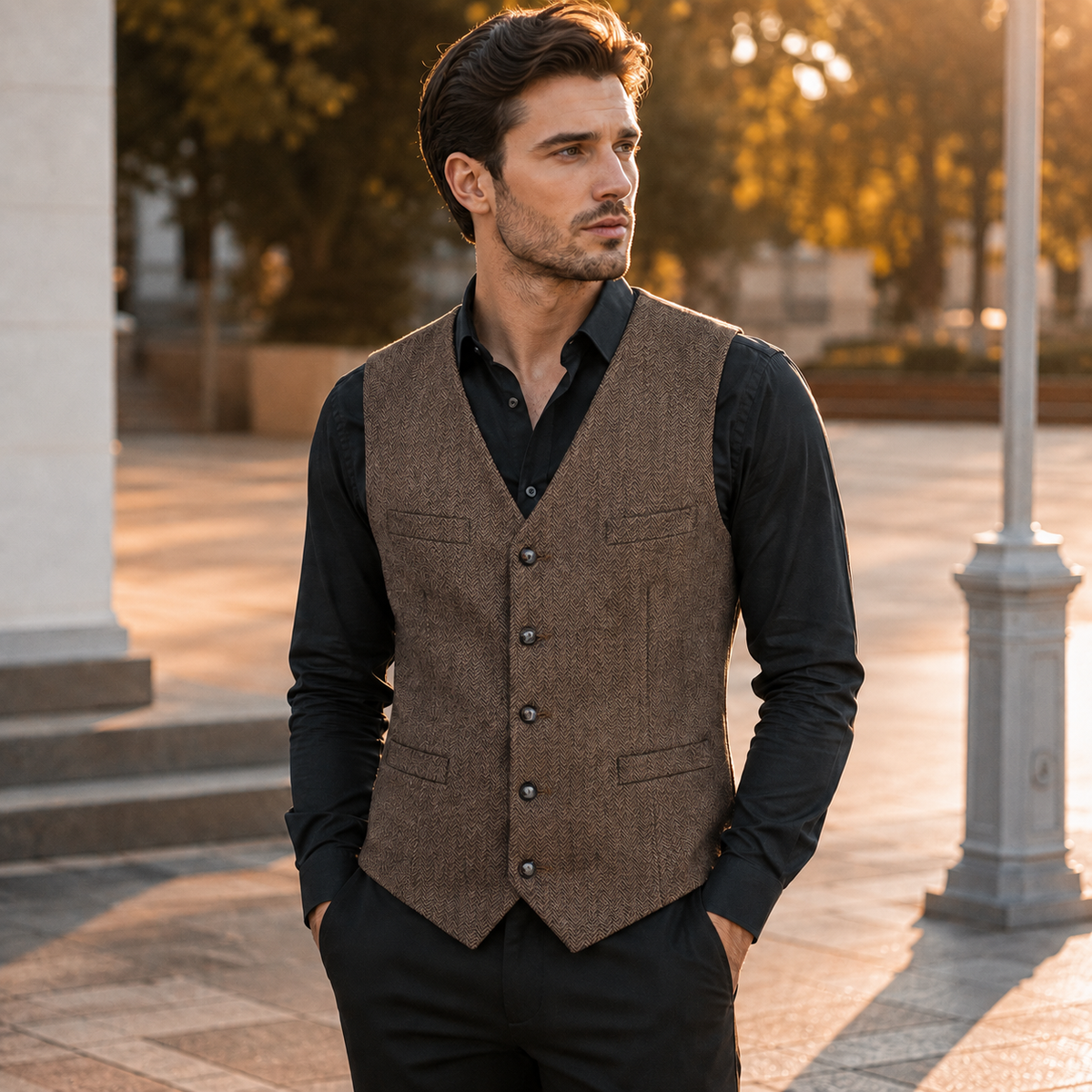 Maximilian | Herren Oktoberfest Trachtenweste Traditionell