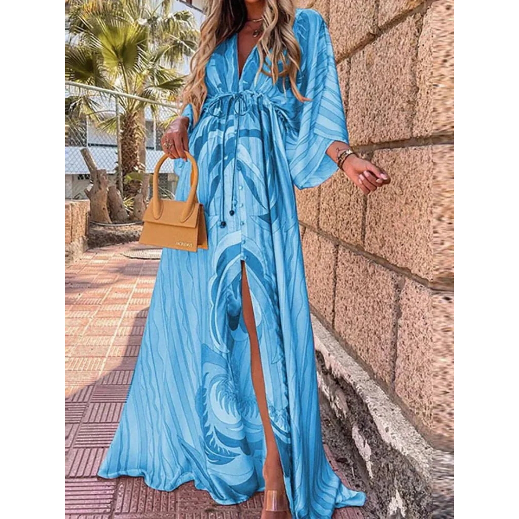 Maya | Damen Leichtes Sommer Maxikleid