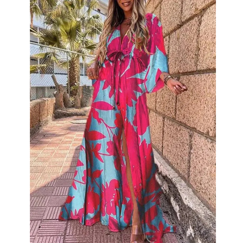 Maya | Damen Leichtes Sommer Maxikleid