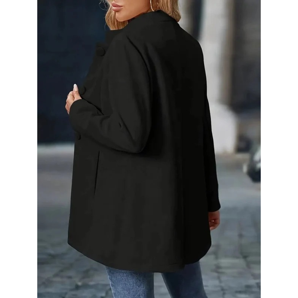 Mechthild | Damen Elegante Blazer Winterjacke mit Kragen