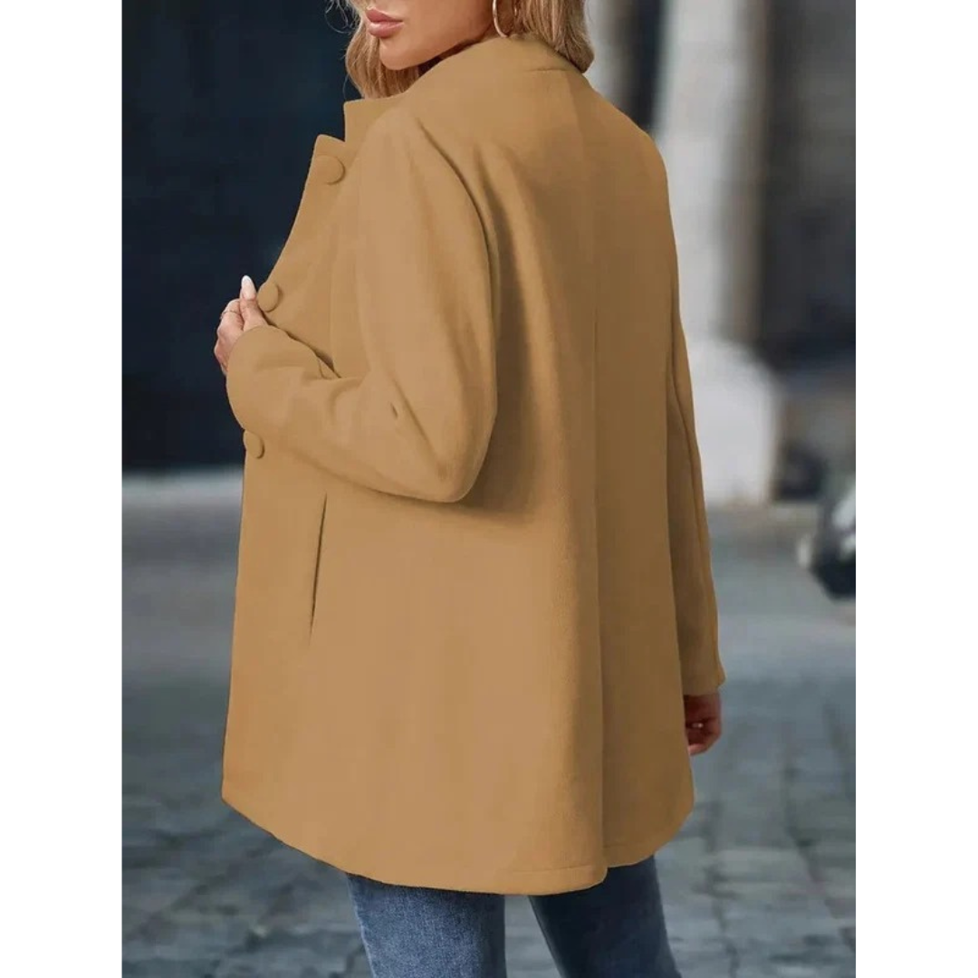 Mechthild | Damen Elegante Blazer Winterjacke mit Kragen