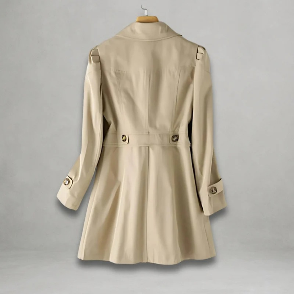 Melanie | Damen Trenchcoat mit Kragen und Knöpfen