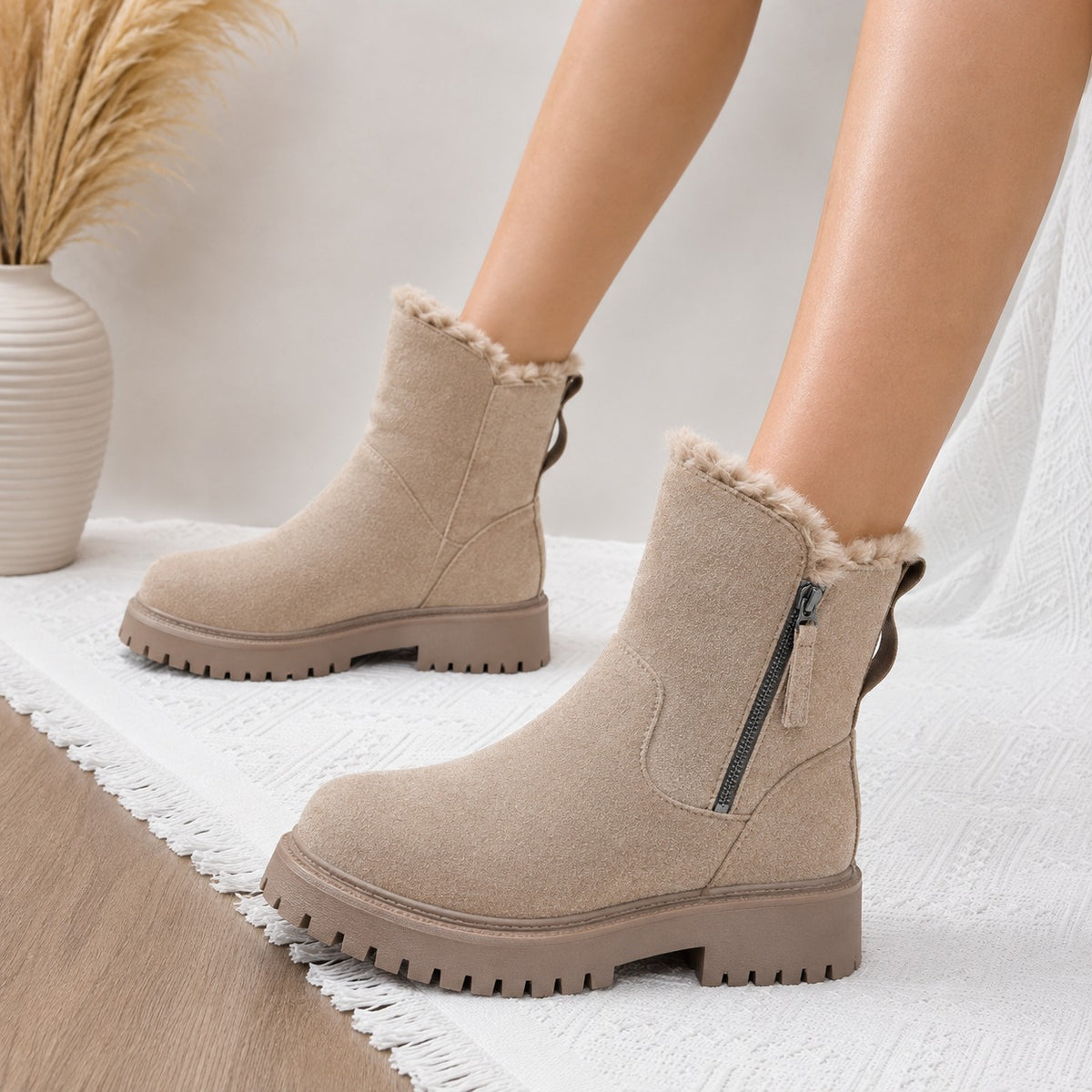 Melina | Damen Orthopädische Stiefeletten mit Winterfutter und Komfortabler Plateau Sohle