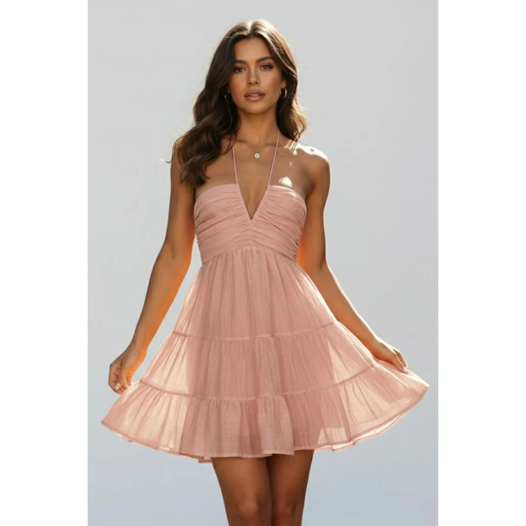 Melina | Damen Sommerkleid Mini Abend Modern