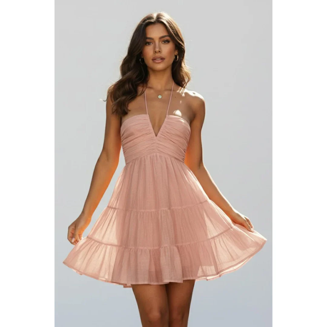 Melina | Damen Sommerkleid Mini Abend Modern
