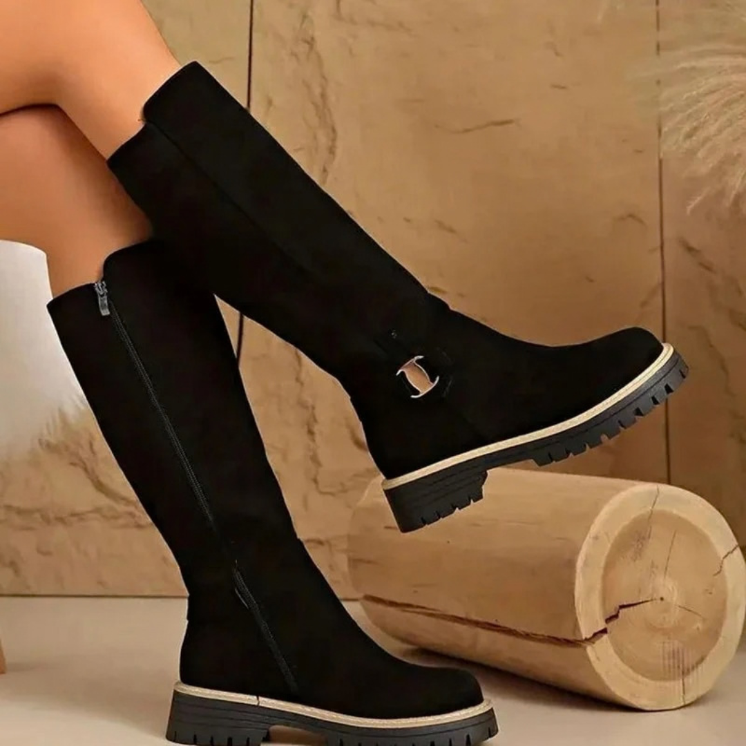 Melisa | Damen Orthopädische Stiefel mit Schnalle und Reißverschluss