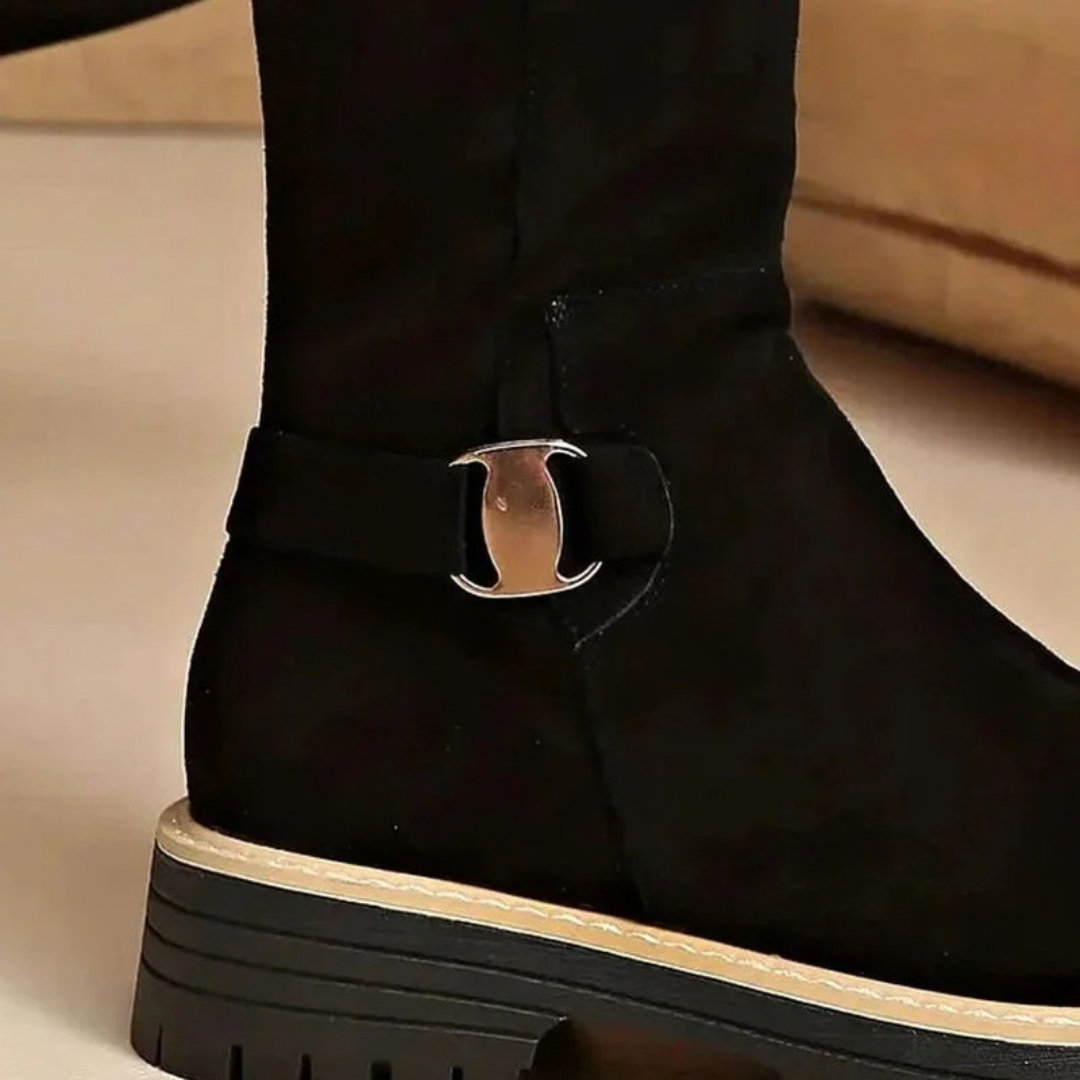 Melisa | Damen Orthopädische Stiefel mit Schnalle und Reißverschluss