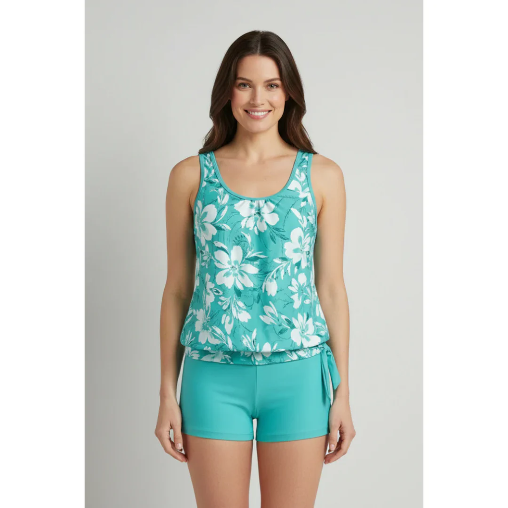 Melissa | Damen Tankini Set Sommer Badeshorts Sportlich