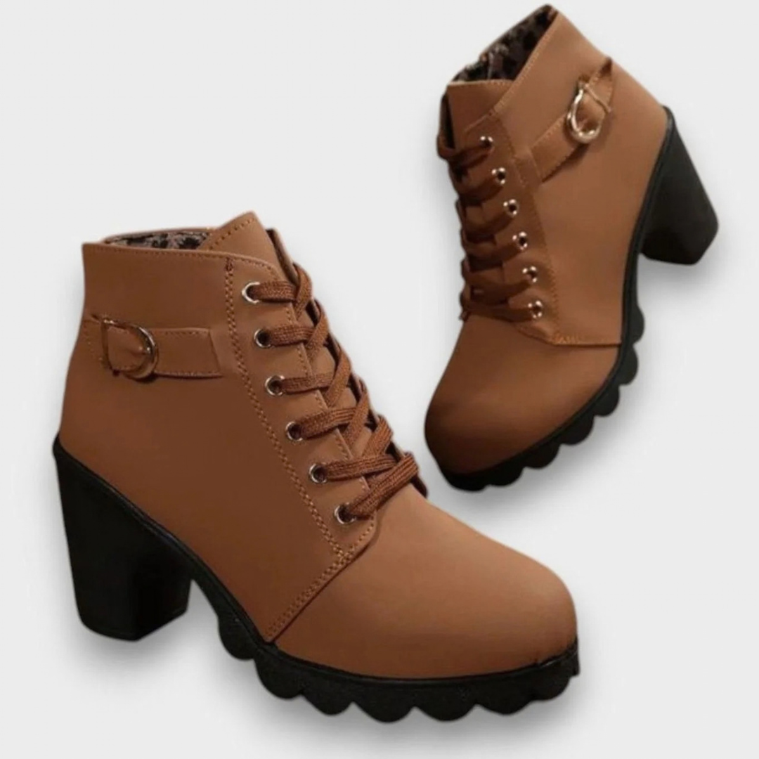 Mercan | Damen Stiefeletten mit Reißverschluss und Schnalle