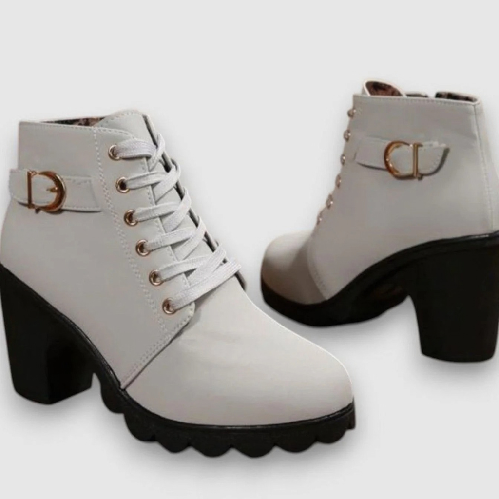 Mercan | Damen Stiefeletten mit Reißverschluss und Schnalle