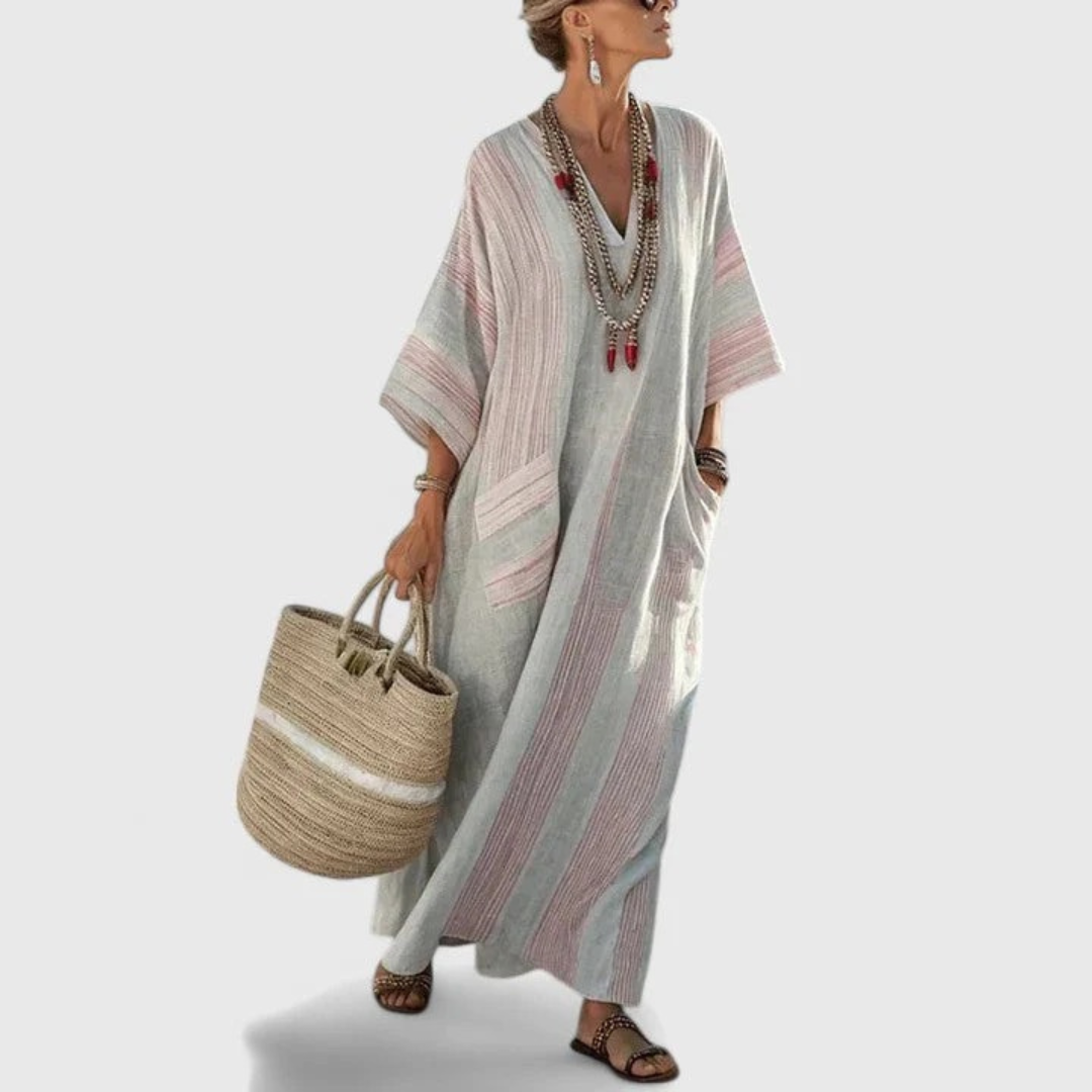 Merve | Bequemes Damen Sommerkleid Maxi lang locker